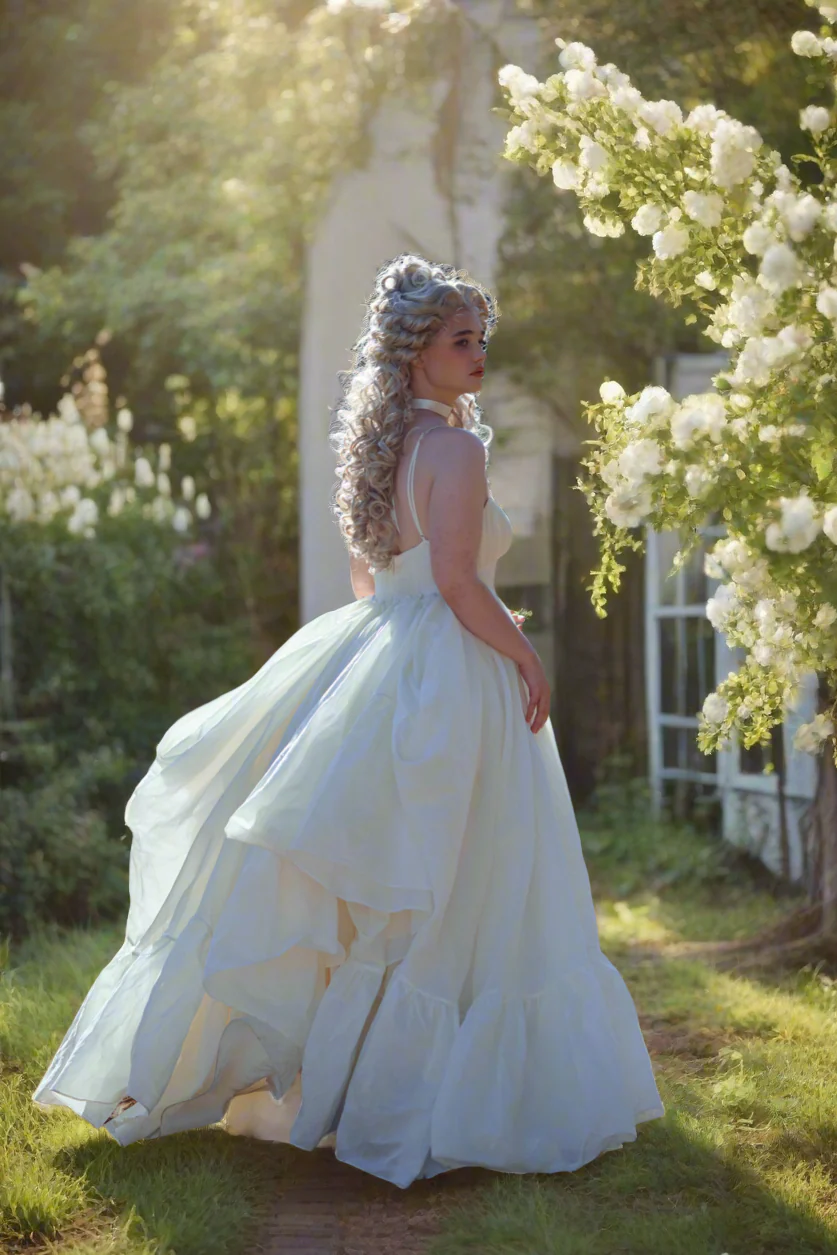 The Ivory Organdy Destination Gown - Image 18