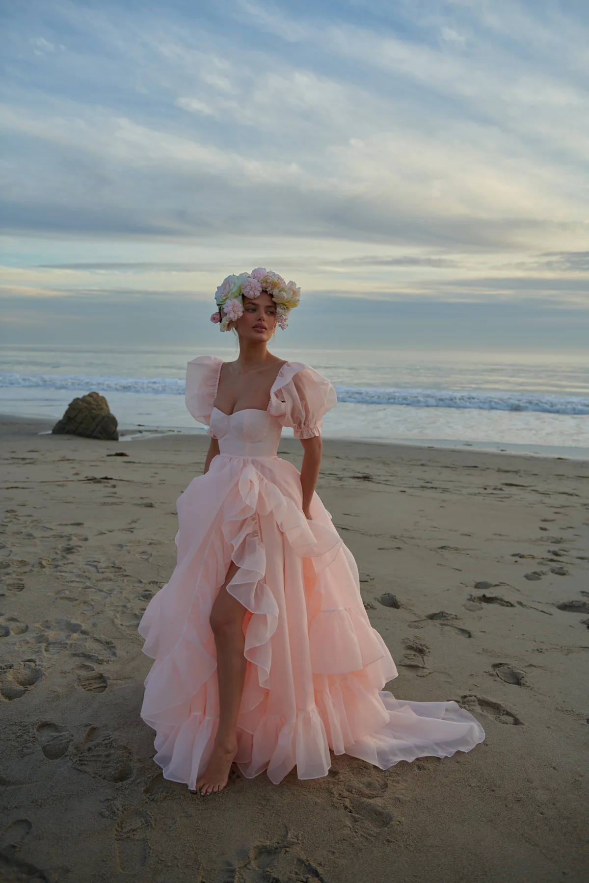 The Peach Fuzz in Bloom Bridal Gown - Image 10