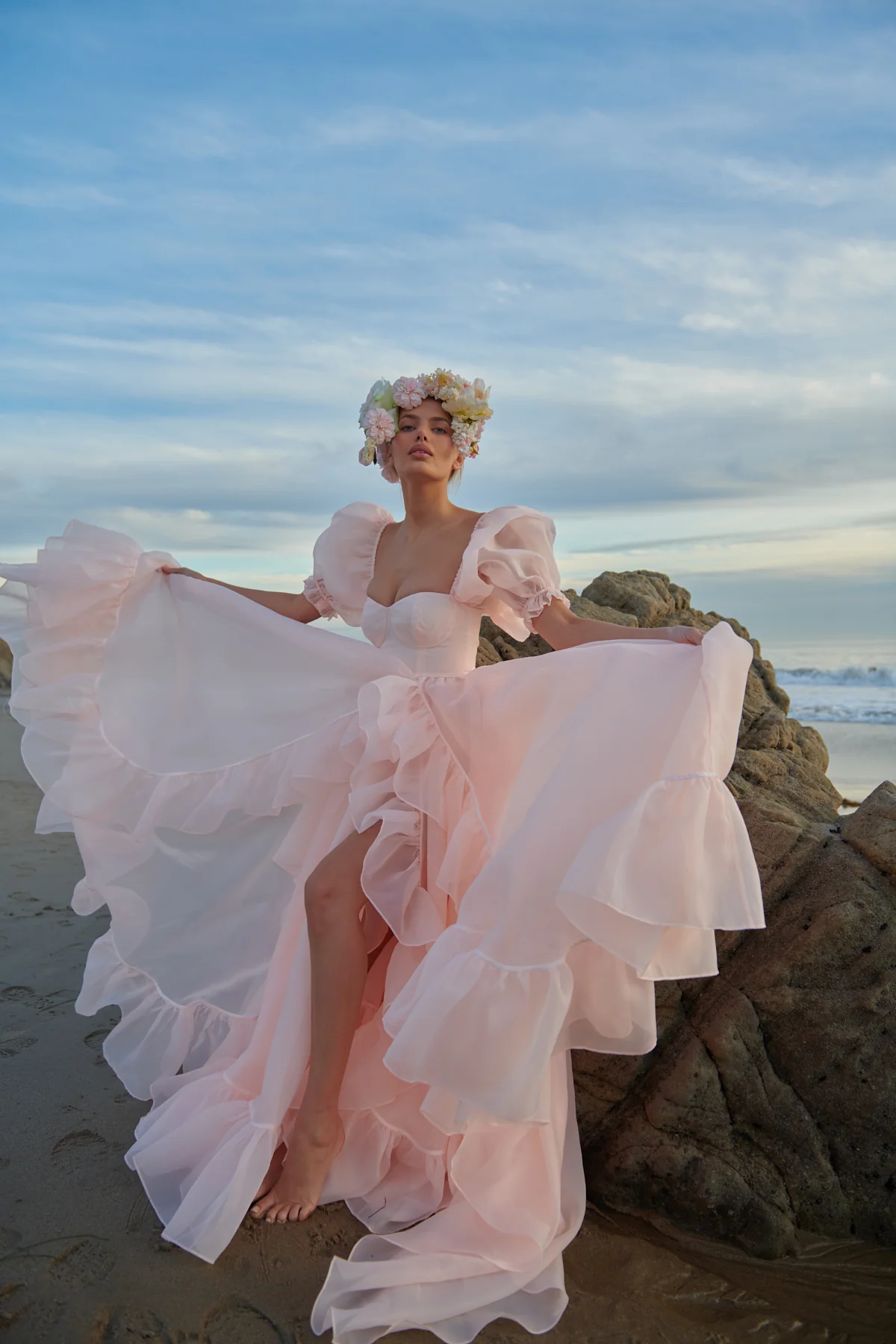 The Peach Fuzz in Bloom Bridal Gown - Image 11