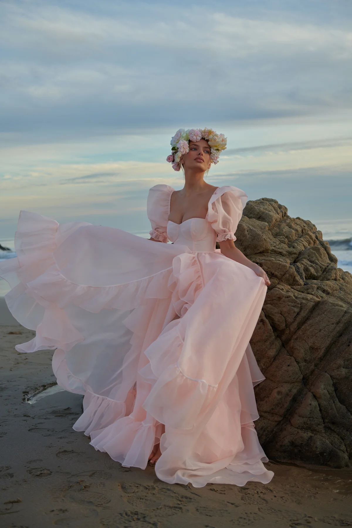 The Peach Fuzz in Bloom Bridal Gown - Image 13
