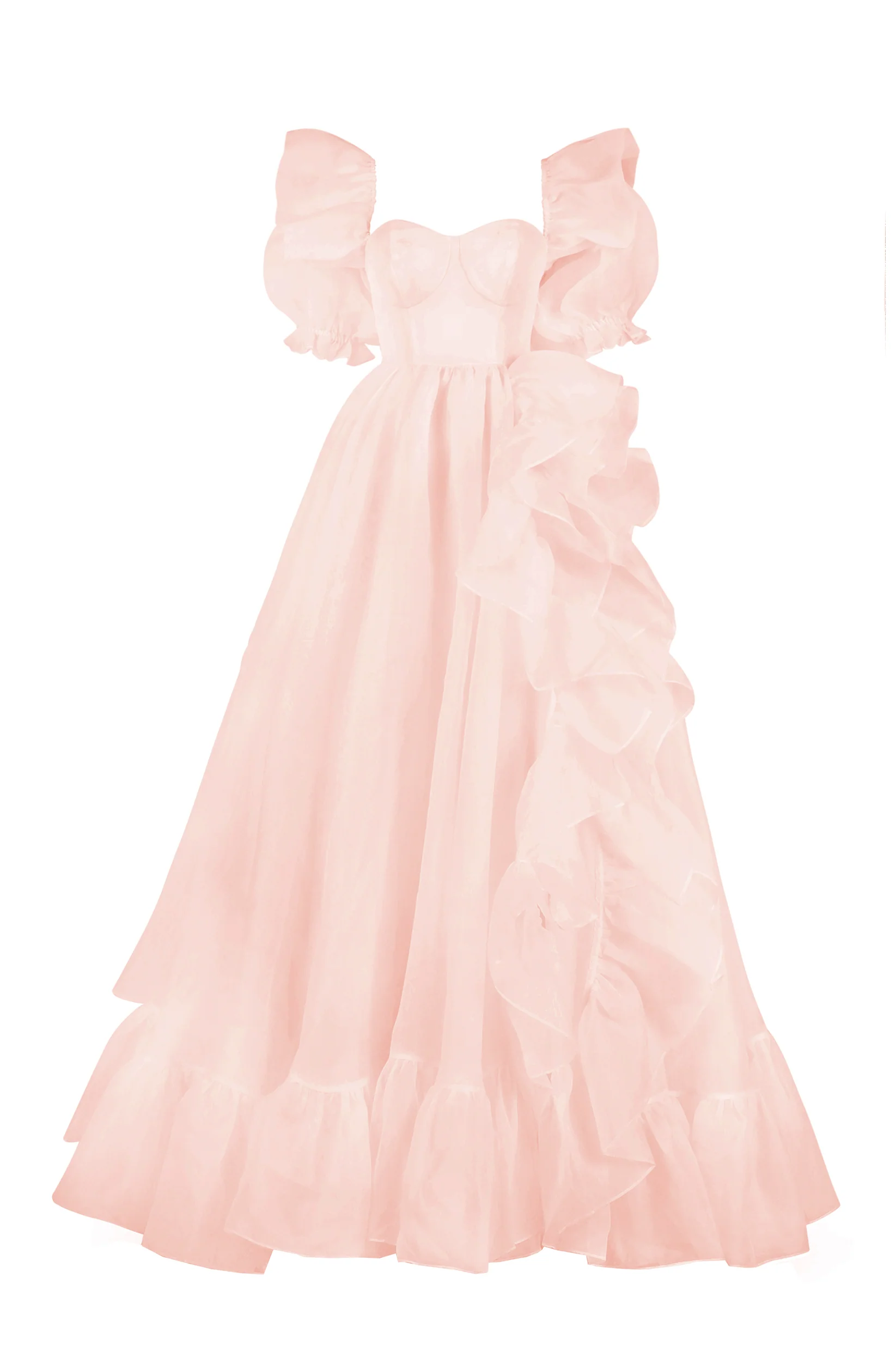 The Peach Fuzz in Bloom Bridal Gown - Image 4